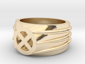 Xmen Ring in 14k Gold Plated Brass
