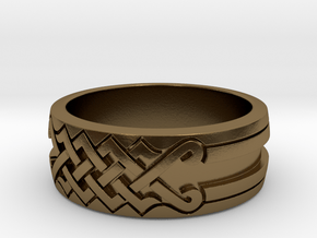 UNITY Ornamental Ring in Polished Bronze: 6 / 51.5