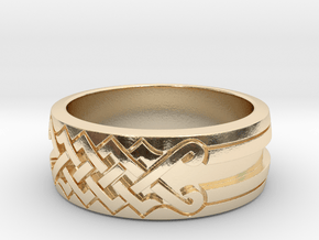 UNITY Ornamental Ring in 14k Gold Plated Brass: 6 / 51.5
