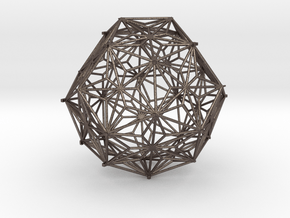 Geometric Ornament  in Polished Bronzed Silver Steel