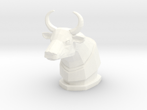 K Bull Figure in White Processed Versatile Plastic