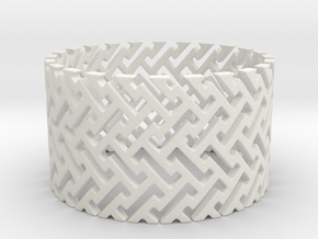 Woven Ring (Size 11.25-13) in White Natural Versatile Plastic: 11.25 / 64.625