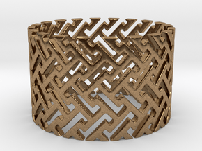 Woven Ring (Size 4-11) in Natural Brass: 4 / 46.5