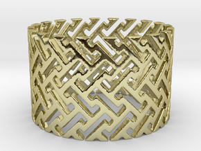 Woven Ring (Size 4-11) in 18k Gold Plated Brass: 4 / 46.5