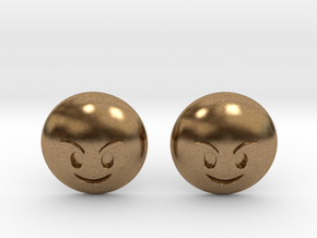 Evil Smile Emoji in Natural Brass