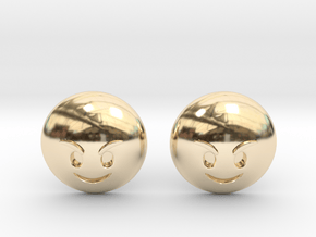 Evil Smile Emoji in 14k Gold Plated Brass
