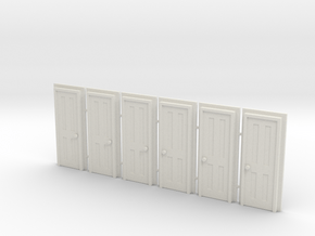 Door Type 5 - 660 X 2000 X 6 in White Natural Versatile Plastic: 1:76