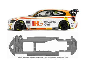 S13-ST4 Chassis for Scalextric BMW Z1 BTCC SSD/STD in Black Natural Versatile Plastic