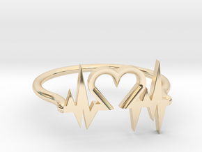 Heart Ring in 14k Gold Plated Brass