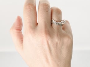Folded Ring in Polished Silver: 6 / 51.5