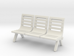 Modern Seat - Type 2 - OO Scale in White Natural Versatile Plastic