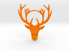 Reindeer Pattern in Orange Processed Versatile Plastic