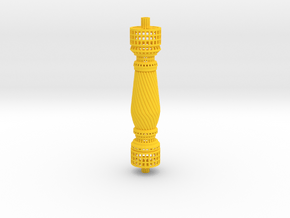 Baluster Carved1 in Yellow Processed Versatile Plastic