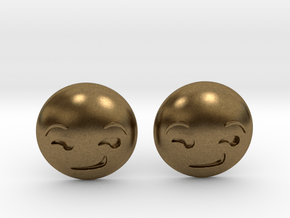 Smirk Face Emoji in Natural Bronze