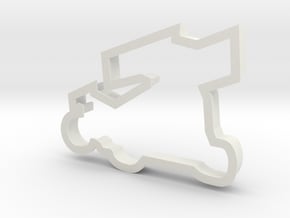 Sprint Car Cookie Cutter in White Natural Versatile Plastic: Small