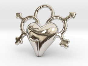 You Me You Me in Rhodium Plated Brass