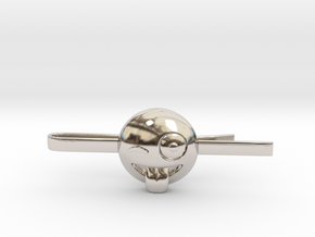 Tongue and Wink Tie Clip in Rhodium Plated Brass