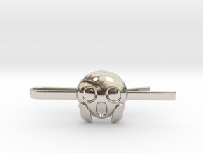 OMG Tie Clip in Rhodium Plated Brass