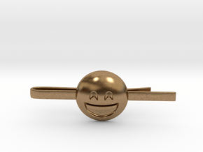 Smiling Eyes Tie Clip in Natural Brass