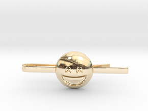 Smiling Eyes Tie Clip in 14k Gold Plated Brass