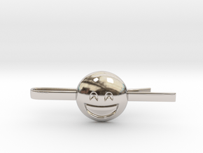 Smiling Eyes Tie Clip in Rhodium Plated Brass
