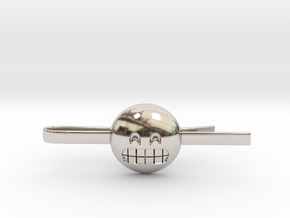 Grinning Tie Clip in Rhodium Plated Brass