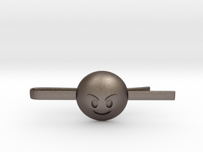 Evil Tie Clip in Polished Bronzed Silver Steel