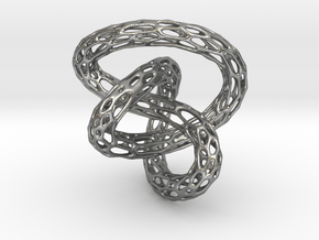 Infinite Knot - Voronoi Pendant in Natural Silver