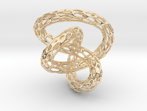 Infinite Knot - Voronoi Pendant in 14k Gold Plated Brass