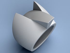 Hypersonic - Size 12 (21.49 mm) in Polished Silver