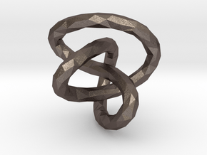 Infinite Knot - Lowpoly in Polished Bronzed Silver Steel