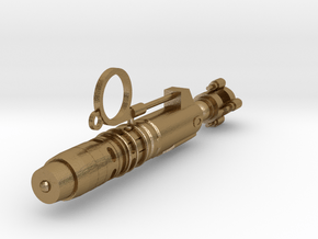 River Song Sonic Screwdriver Pendant in Polished Gold Steel