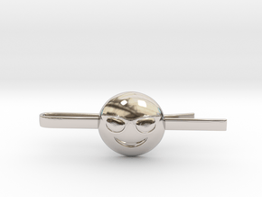 Cool Tie Clip in Rhodium Plated Brass