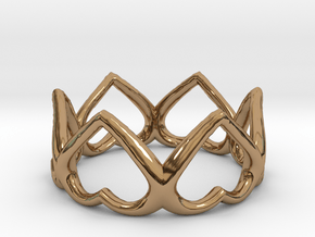 The Heart ring / size HK 10 / 5 US (19.4 mm) in Polished Brass