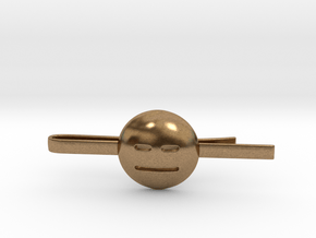 Expressionless Tie Clip in Natural Brass