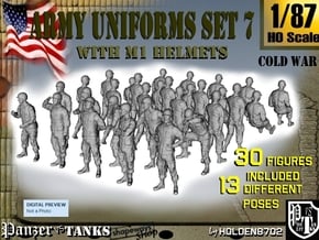 1-87 Army Modern Uniforms Set7 in Tan Fine Detail Plastic