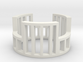 Cage Ring Size 10.5 in White Natural Versatile Plastic: Extra Large