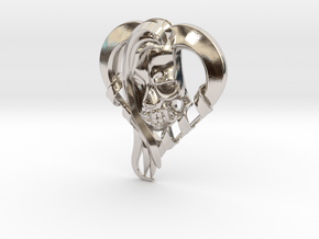 Beauty And Death in Rhodium Plated Brass
