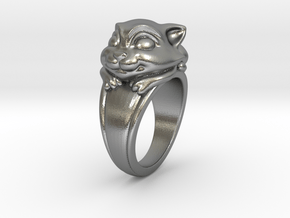 Cat Pet Ring - 17.35mm - US Size 7 in Natural Silver