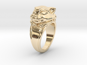 Cat Pet Ring - 17.35mm - US Size 7 in 14K Yellow Gold