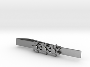 Kinetic Gear Tie Clip (2.25" Bar) in Natural Silver (Interlocking Parts)