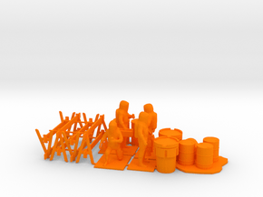 Hazmat Team 4, Multiple Scales in Orange Processed Versatile Plastic: 1:64