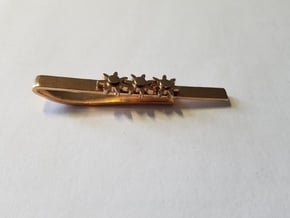 Kinetic Gear Tie Clip (2.25" Bar) in Natural Bronze (Interlocking Parts)