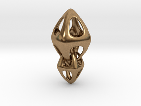 Tetrahedron Double Interlocked in Natural Brass (Interlocking Parts)
