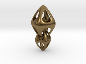 Tetrahedron Double Interlocked in Natural Bronze (Interlocking Parts)