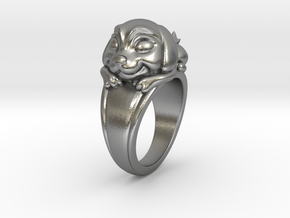 Dog Pet Ring - 17.35mm - US Size 7 in Natural Silver