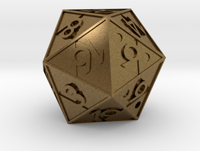 Triforce D20 in Natural Bronze: Small