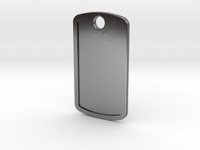 Dogtag Template in Polished Silver
