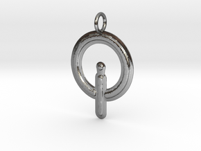 OmniSynapTech Logo Pendant in Polished Silver