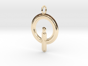 OmniSynapTech Logo Pendant in 14k Gold Plated Brass